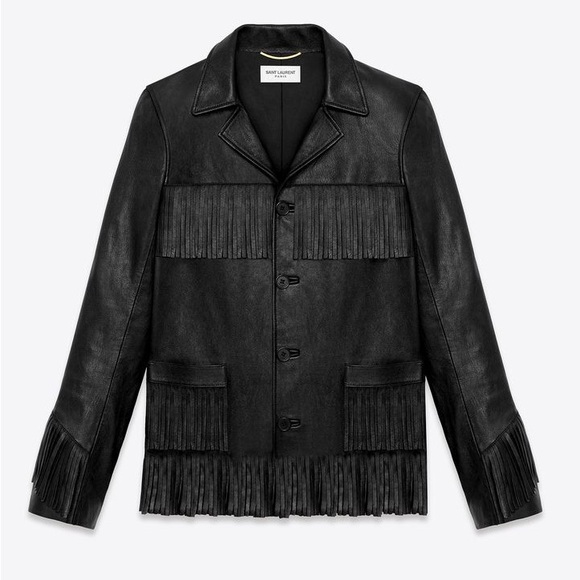 Saint Laurent YSL Hedi Slimane. L12 Curtis Fringe Jacket. Size small/medium - Picture 5 of 16
